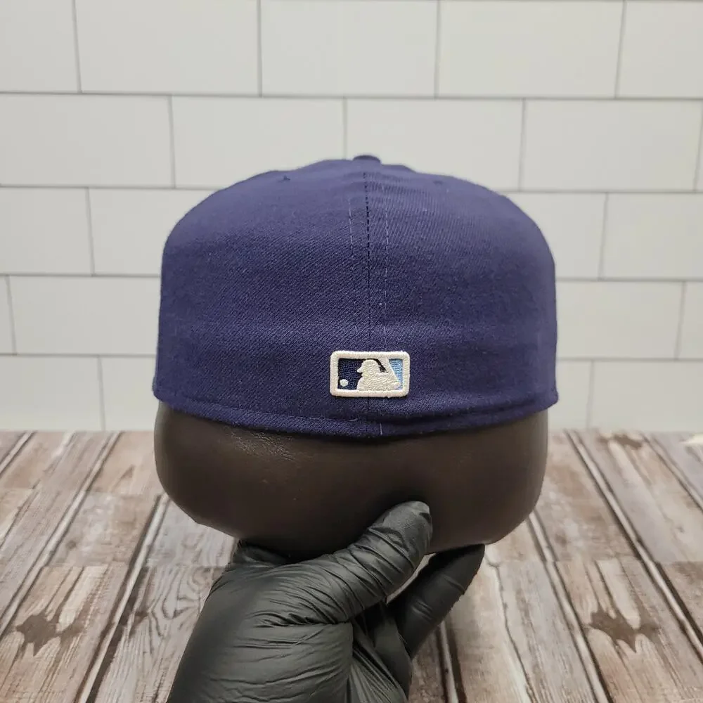 New Era Tampa Bay Rays Authentic On Field Fitted Hat 7 3/8 MLB Navy